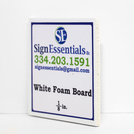 One Eighth White Foam Board